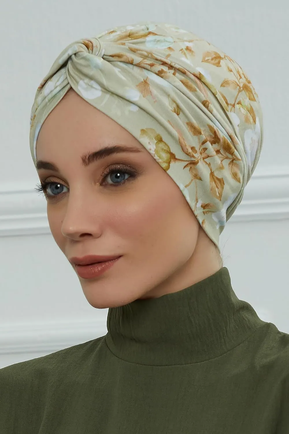 Aisha's Design Maharajah Instant Turban Hijab for Women Headwrap Lightweight Headscarf Modest Headwear for Women Indigo