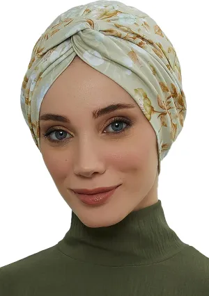 Aisha's Design Maharajah Instant Turban Hijab for Women Headwrap Lightweight Headscarf Modest Headwear for Women Indigo