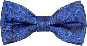 Alizeal Boys Adjustable Fashion Paisley Floral Strapped Pre-tied Kids Bow Tie