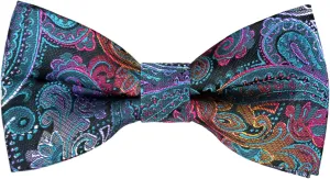 Alizeal Boys Adjustable Fashion Paisley Floral Strapped Pre-tied Kids Bow Tie