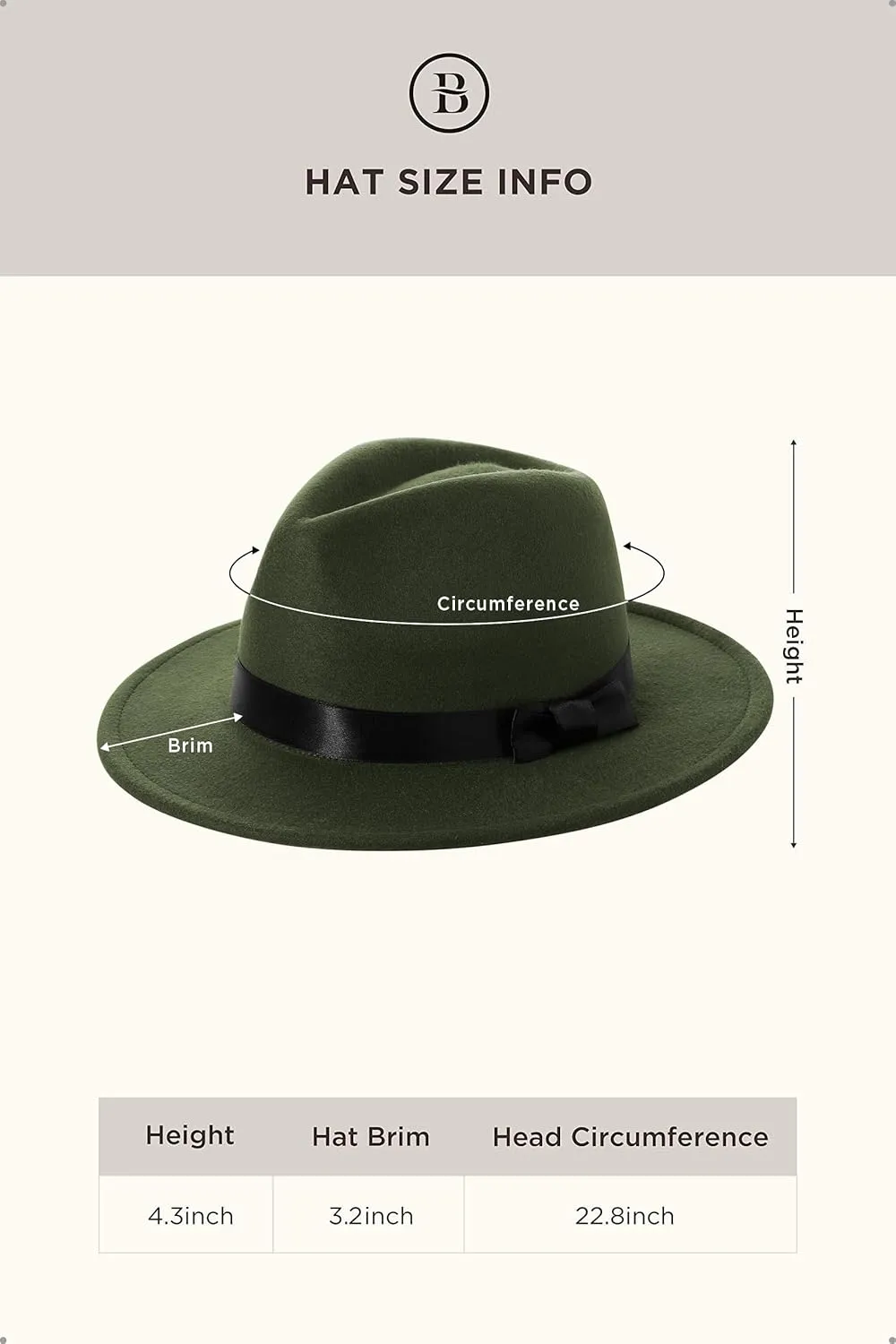 BABEYOND 1920s Fedora Hat for Men Gatsby Wide Brim Fedora Hat Felt Panama Cap with Band for Women Men