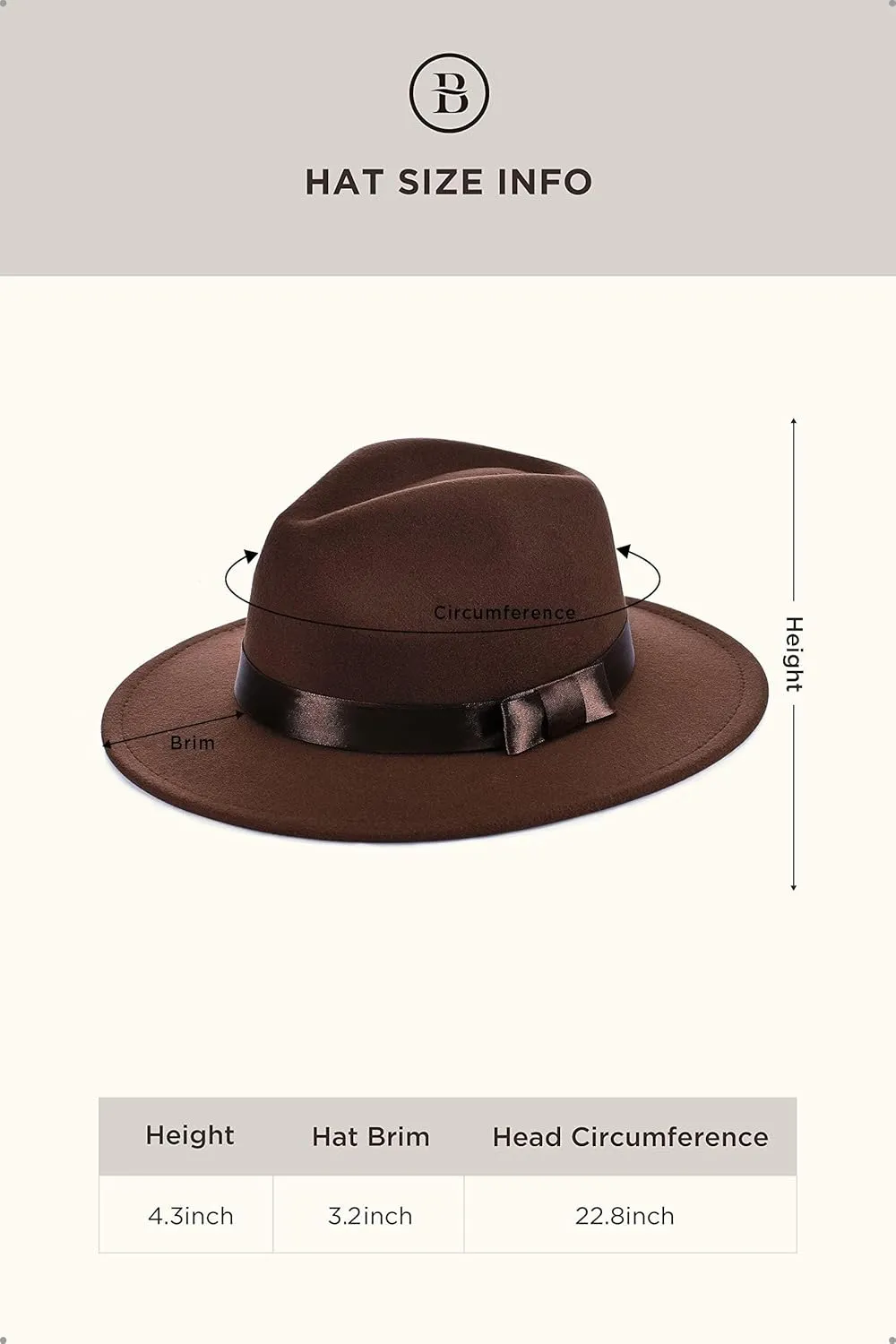 BABEYOND 1920s Fedora Hat for Men Gatsby Wide Brim Fedora Hat Felt Panama Cap with Band for Women Men