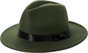 BABEYOND 1920s Fedora Hat for Men Gatsby Wide Brim Fedora Hat Felt Panama Cap with Band for Women Men