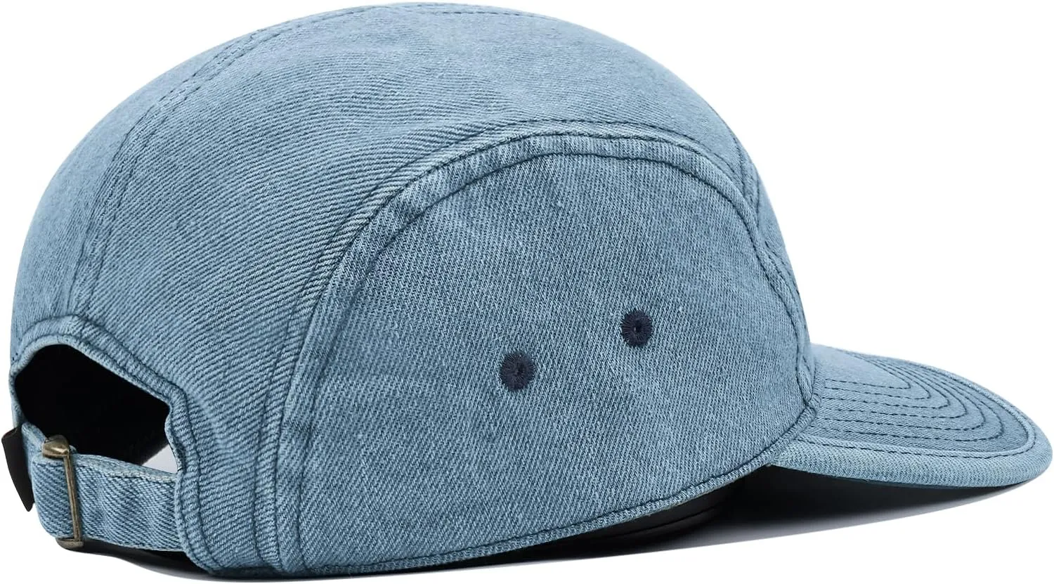 Croogo 5 Panel Baseball Cap Denim Cotton Dad Hats Classic Flat Bill Caps Casual Snapback Cap Vintage Cityboy Style Camp Cap