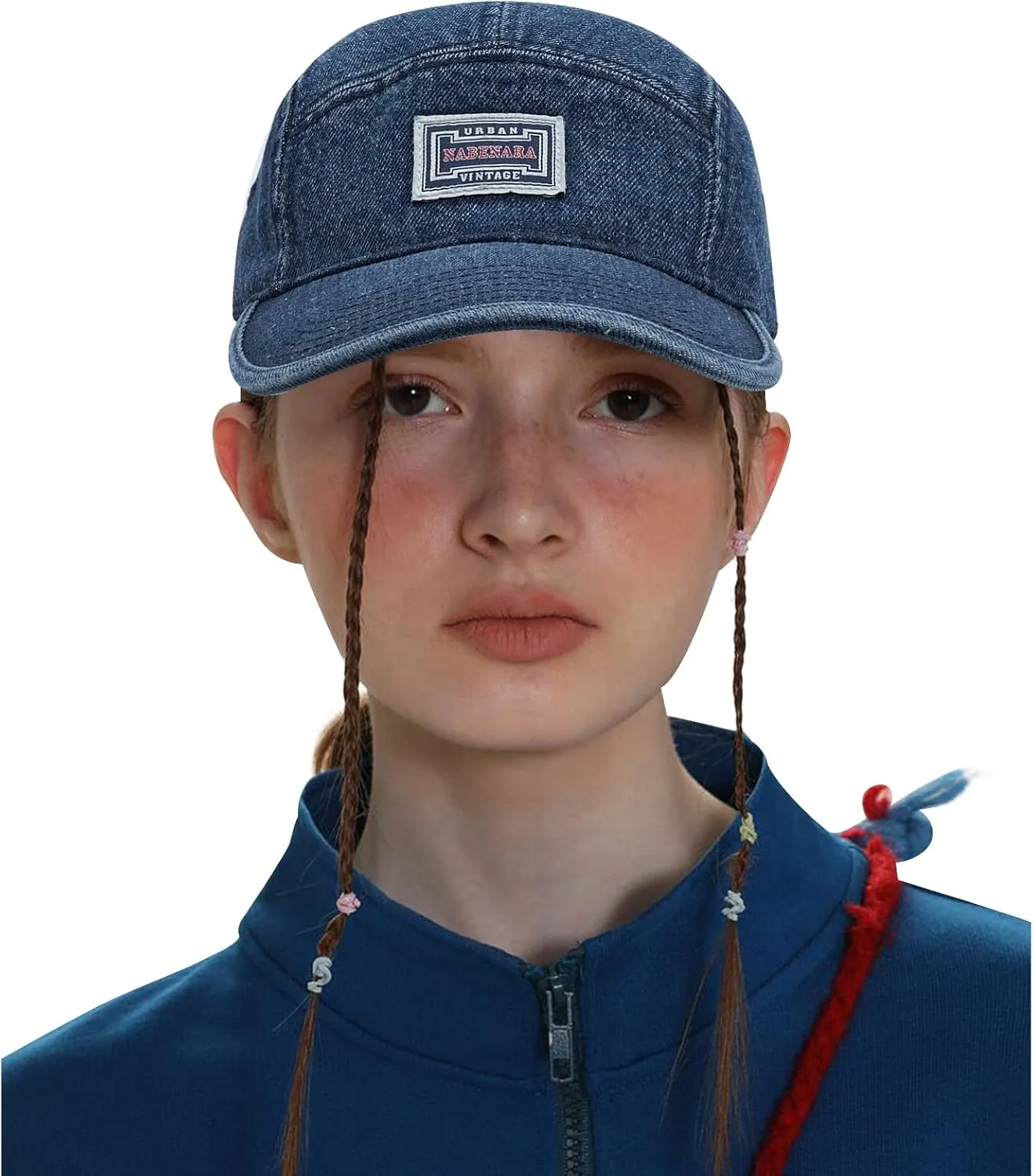 Croogo 5 Panel Baseball Cap Denim Cotton Dad Hats Classic Flat Bill Caps Casual Snapback Cap Vintage Cityboy Style Camp Cap