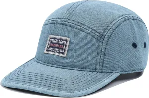 Croogo 5 Panel Baseball Cap Denim Cotton Dad Hats Classic Flat Bill Caps Casual Snapback Cap Vintage Cityboy Style Camp Cap