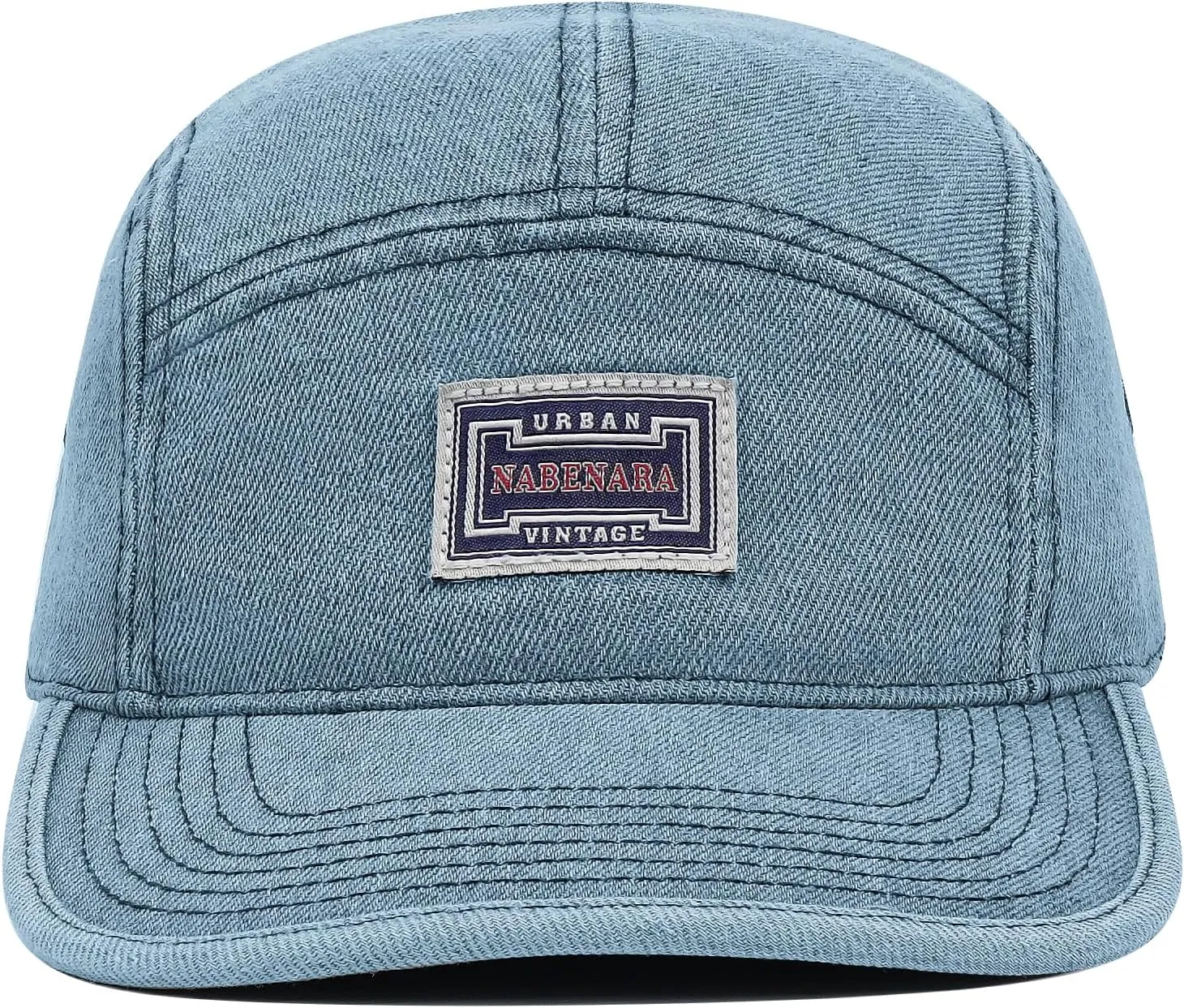 Croogo 5 Panel Baseball Cap Denim Cotton Dad Hats Classic Flat Bill Caps Casual Snapback Cap Vintage Cityboy Style Camp Cap