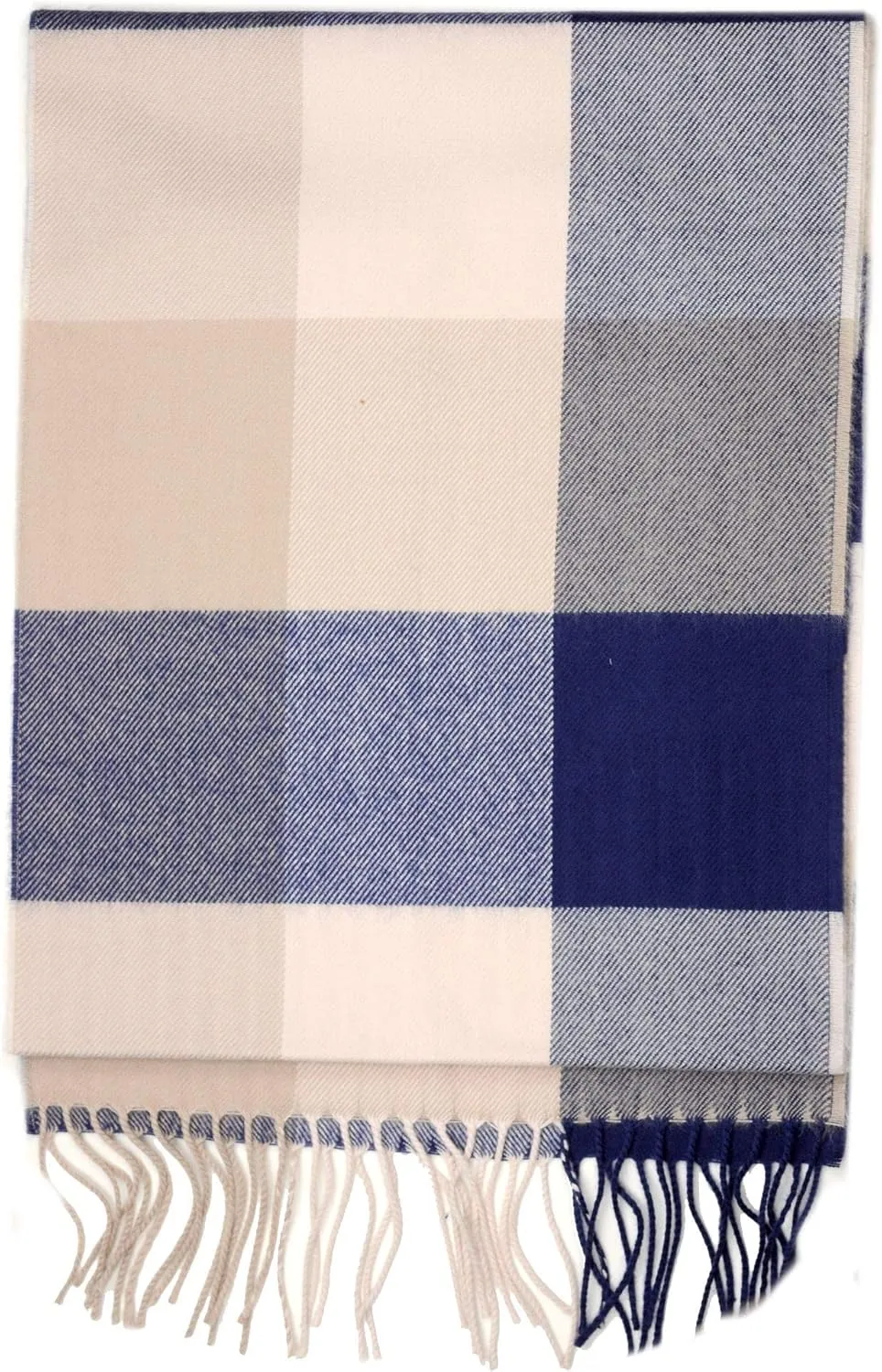 D&Y Unisex Classic Softer Than Cashmere Plaid Fringe End Scarf