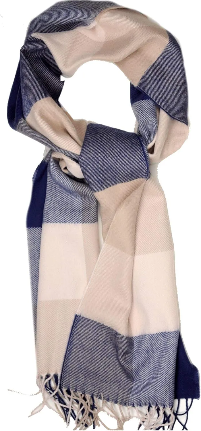 D&Y Unisex Classic Softer Than Cashmere Plaid Fringe End Scarf