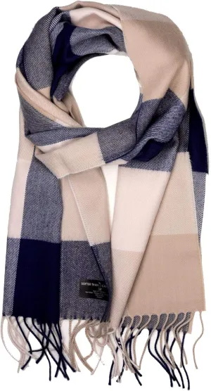 D&Y Unisex Classic Softer Than Cashmere Plaid Fringe End Scarf