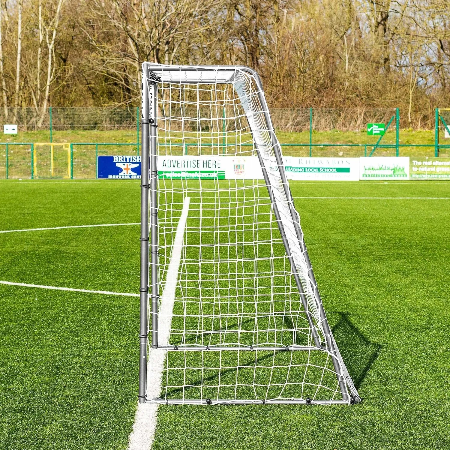 FORZA Steel42 Soccer Goals | Ultra Tough Steel Goal [6 Sizes] | Regulation Size, Weather-Resistant, Portable with Ground Stakes & Optional Rebound Kit