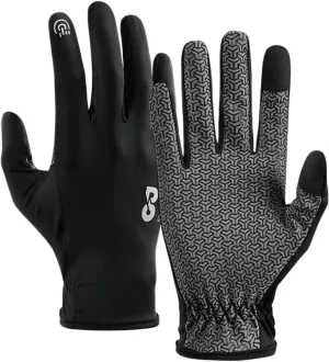 Full Finger Thin Hiking Gloves Women Men, Light Touchscreen UV Gloves for Hiking Running Workout Driving Women Men