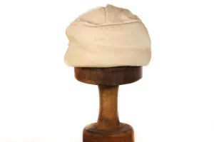 Jacoll Vintage Pillbox/Turban Hat Silk Cream Size 52.5cm Small