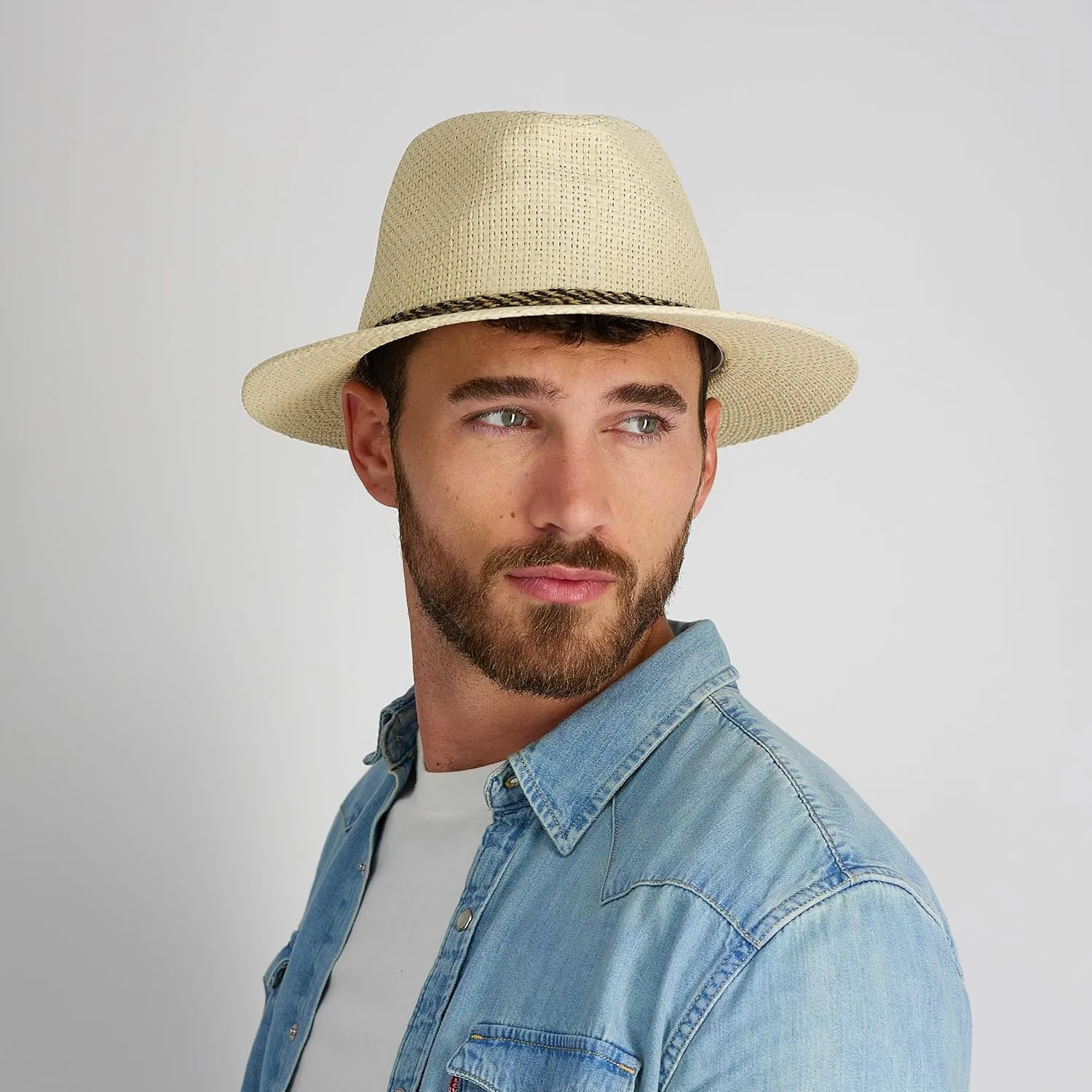 Levi's Men's Lightweight Straw Fedora Panama Hat