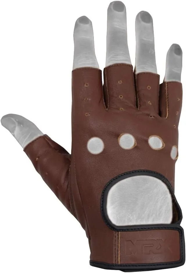 MRX BOXING & FITNESS Mens Driving Gloves Basic Soft Goat Leather Fingerless Breathable Biker Motorcycle Riding Cycling Shooting Button Gloves Full Finger, Black