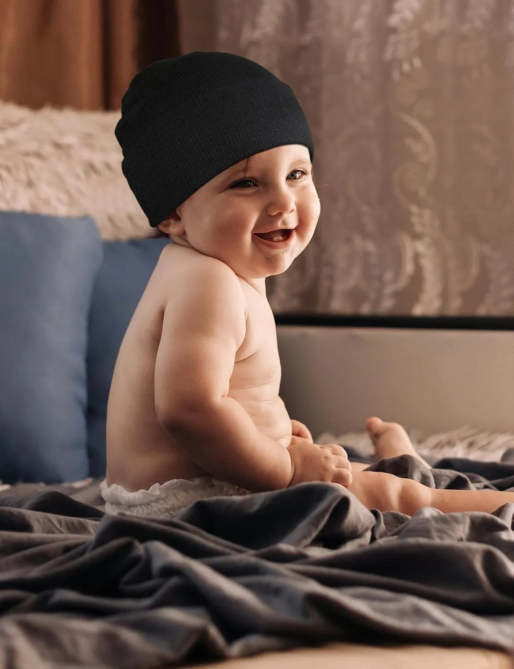 Neutral Baby Beanie Hats for Unisex, Solid Baby Girls Boys Beanies Cap for Newborn, Baby, Infant, Toddler