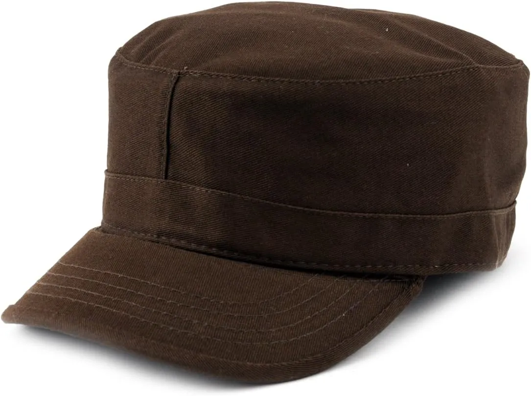 NYFASHION101 Fashionable Solid Color Unisex Fitted Army Military Cadet Cap