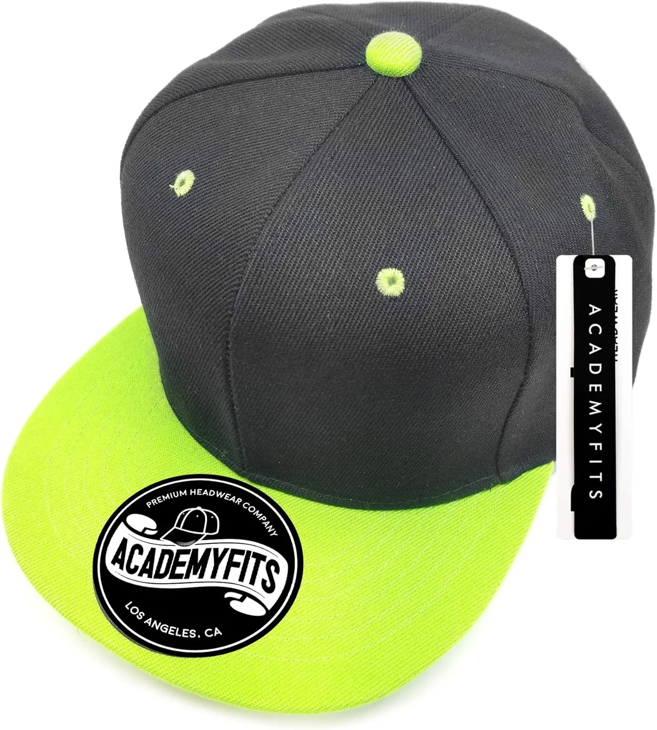 Quality 6 Panel High Crown Flat Visor Snapback Men Women Unisex Design Plain Blank Solid Hat 2 Tone Cap #1013