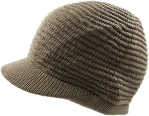 RW Knitted Cotton Rasta Skully Beanie Visor