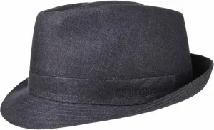 Stetson Men's Linen Trilby Fedora Hats (Anthracite, 55 cm)