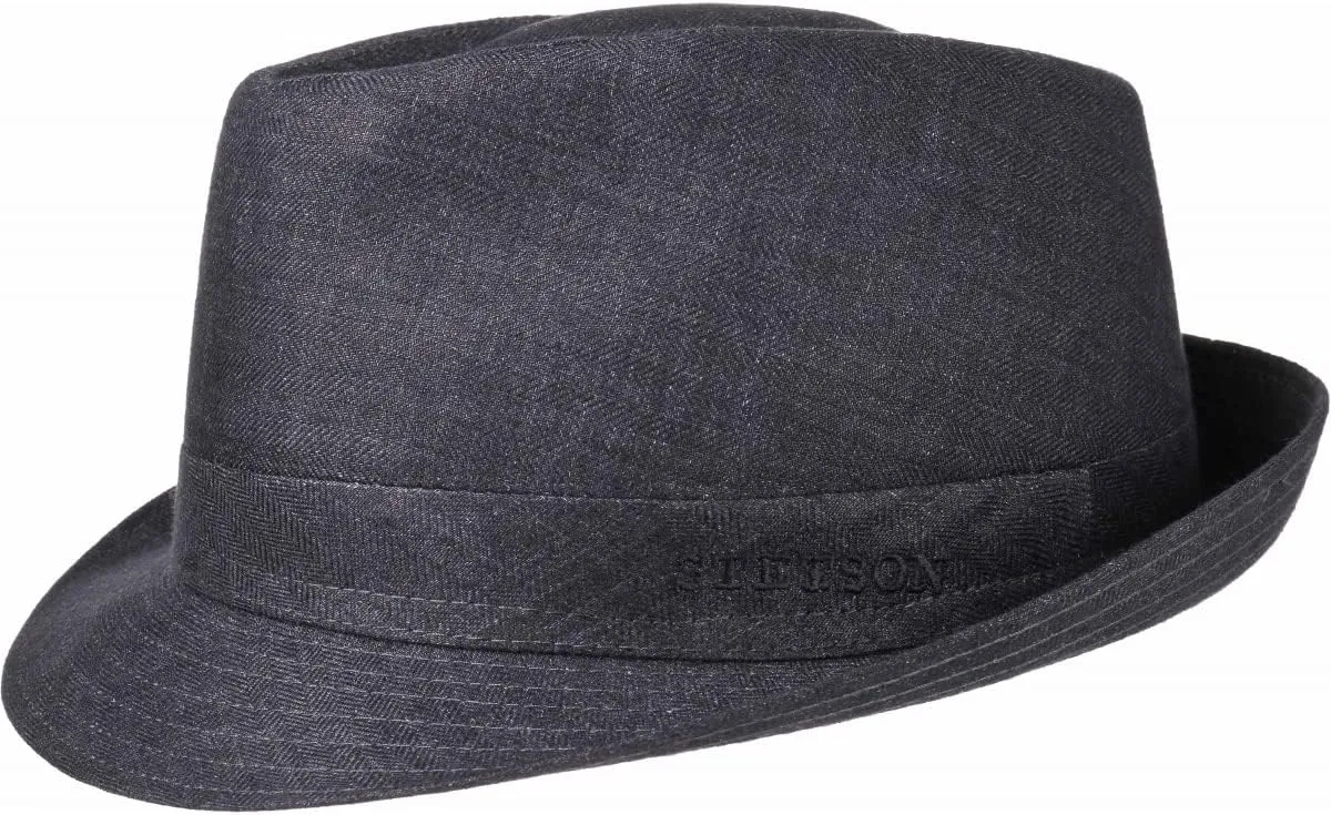 Stetson Men's Linen Trilby Fedora Hats (Anthracite, 55 cm)