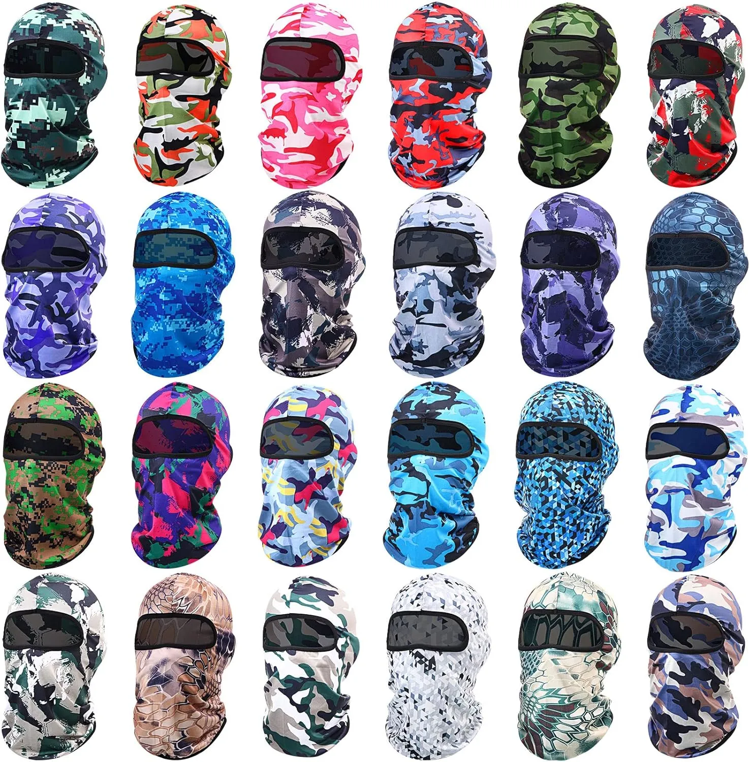 Tarpop 24 Pieces Ski Mask Balaclava Face Mask Full Face Cover for Men Skiing, UV Protection