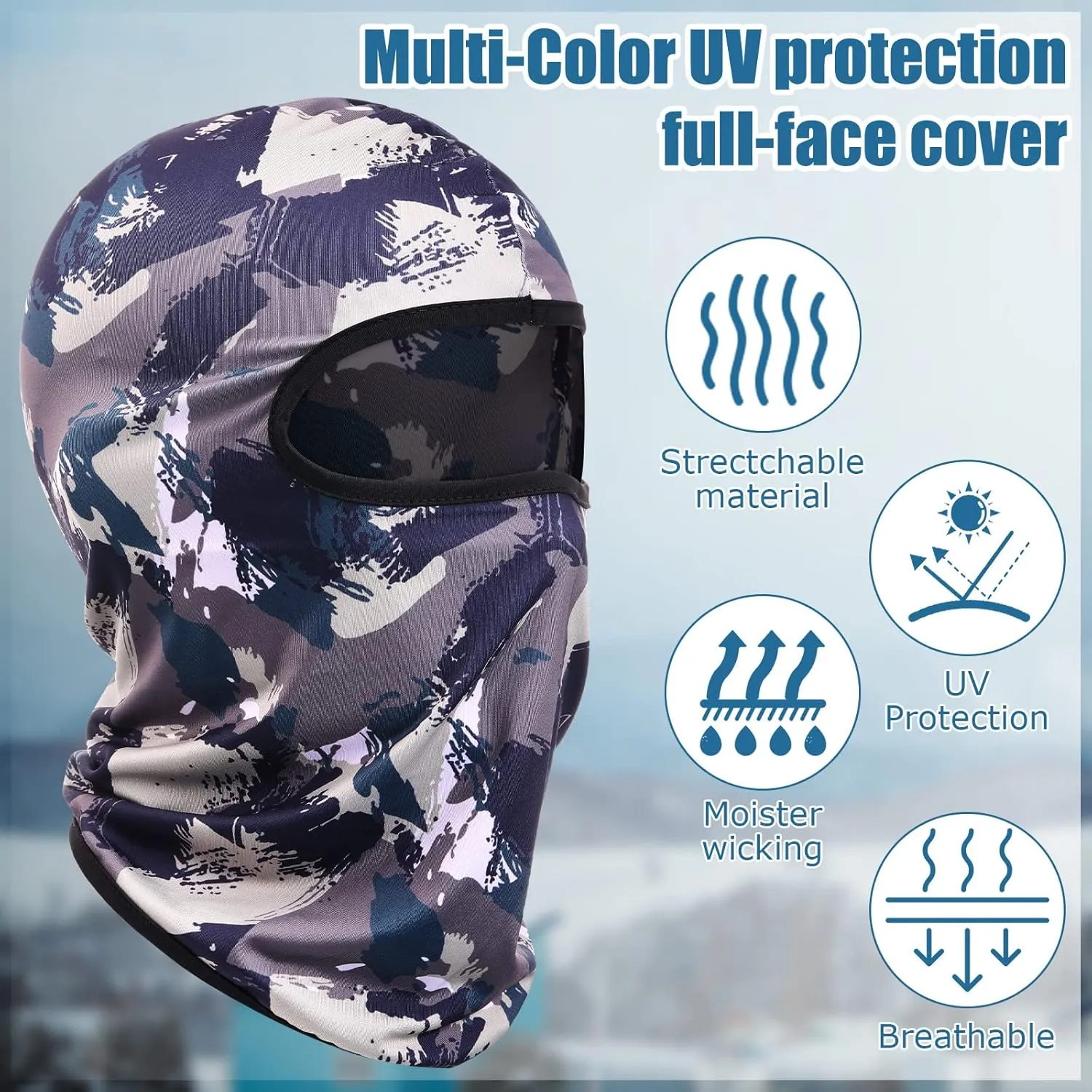 Tarpop 24 Pieces Ski Mask Balaclava Face Mask Full Face Cover for Men Skiing, UV Protection