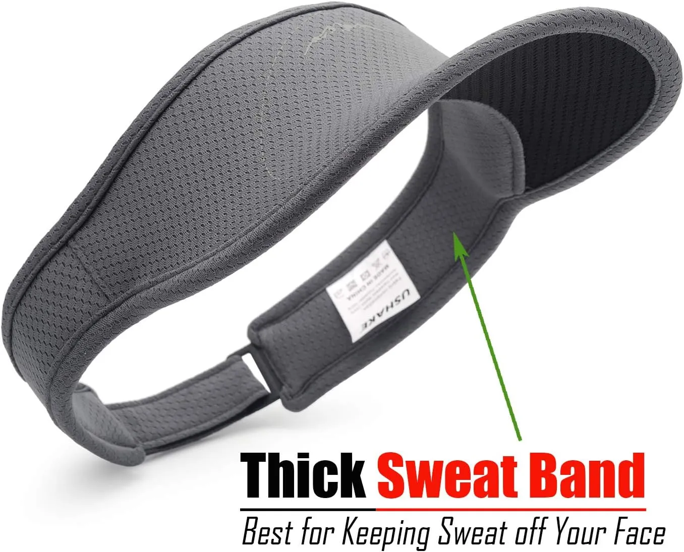 USHAKE Sports Sun Visor for Man or Woman in Golf Running Jogging Tennis Hiking