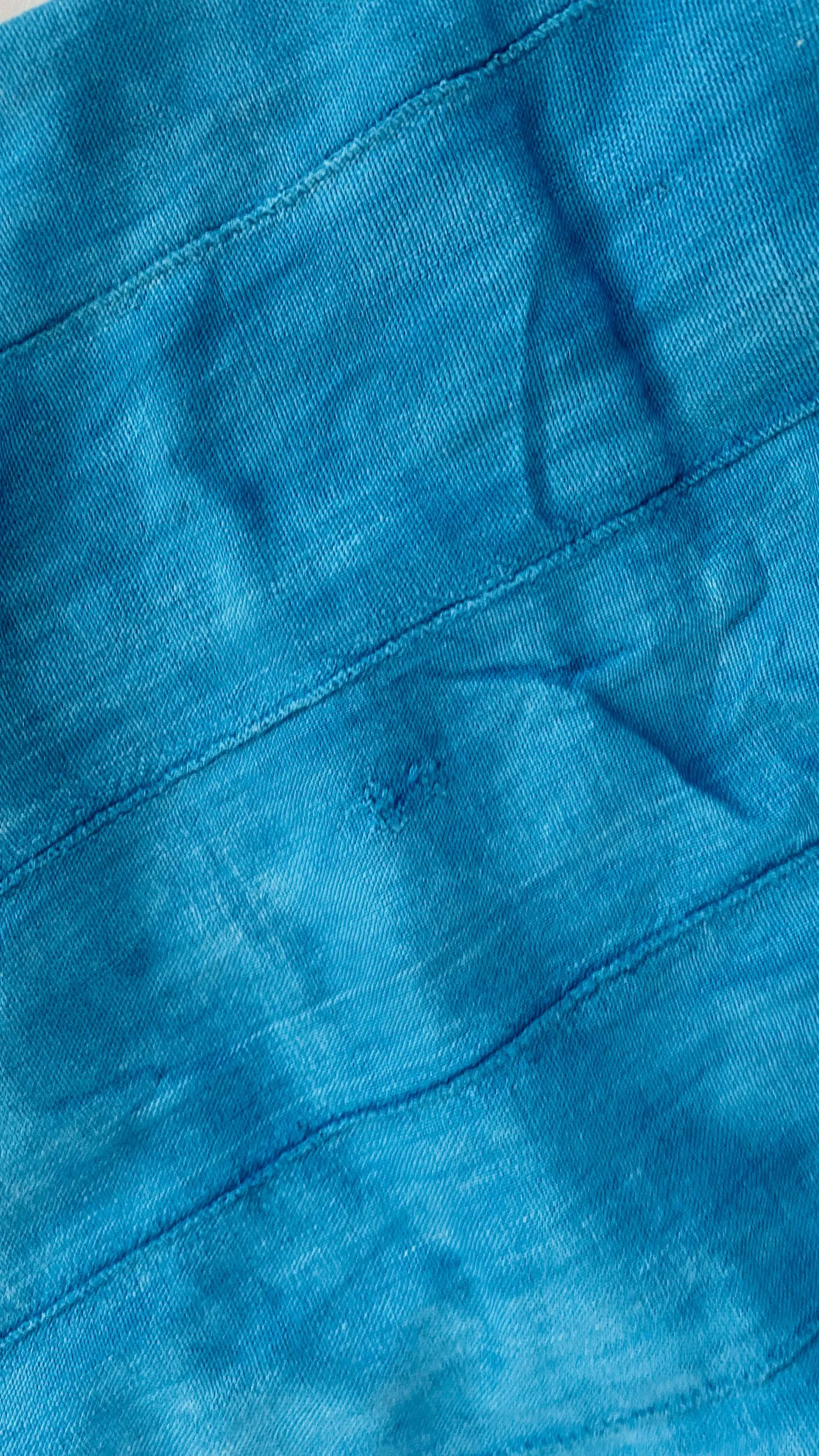 Vintage Indigo African Fringe Shawl & Wrap. Mossi. 0246