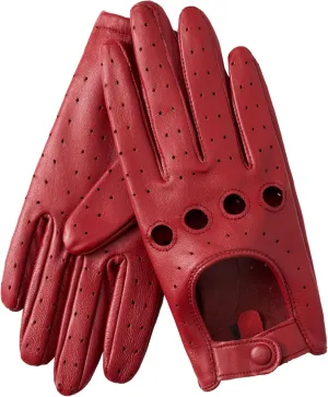 Women's Touchscreen Leather Gloves - Unlined Lambskin Leather Driving Gloves