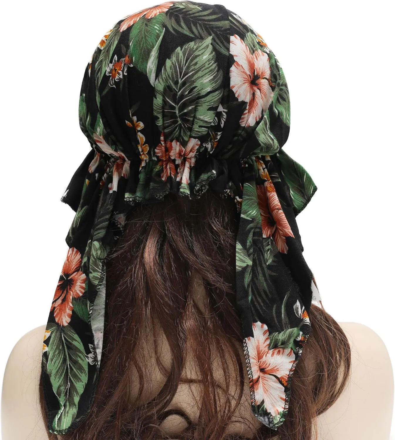 ZLYC Chemo Headwear for Women Brim Visor Head Scarf Pre Tied Headwraps Lightweight Skull Cap