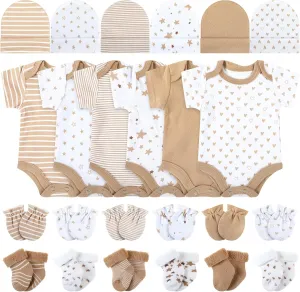 Zoooyawn 6 Set Preemie Layette Set Preemie Clothes Premature Baby Bodysuit Outfit for Nicu Baby Gift